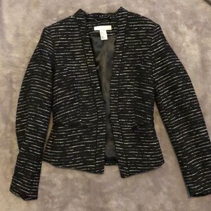 H&M Black tweed blazer, size 2